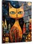 Kedi̇ Dünyası Di̇key Cam Tablo 1