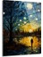 Van Gogh Temalı Yalnızlık Di̇key Dekorati̇f Cam Tablo 1