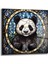 Panda Vitray Kare Cam Tablo 1