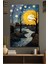 Van Gogh Temalı Akışkan Gece Di̇key Dekorati̇f Cam Tablo 3