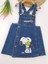 Kız Çocuk Kot Salopet Elbise Snoopy Baskılı 1