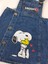 Kız Çocuk Kot Salopet Elbise Snoopy Baskılı 3