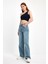 Wide Leg Denim Pantolon 3 4