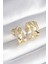 Mulvxxmd XDN02 Pirinç Gold Renk Zirkon Taş Detay Zincir Model Kadın Küpe (Mulvix) 2