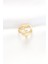 Mulvxxmd XDN02 Topçuk Model Zirkon Taşlı Gold Renk Ayarlanabilir Yüzük (Mulvix) 1