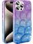 iPhone 15 Pro Max Uyumlu Hlp Kılıf Simli 3D Desenli Zore Hacar Kapak-Pembe-Mavi 2
