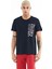 Alan Lacivert Standart Kalıp Erkek T-Shirt - 88208 5