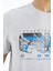Oscar Gri Melanj Standart Kalıp Erkek T-Shirt - 88226 5