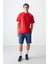 Fiesta Pamuklu Kalın Yumuşak Dokulu Oversize Fit Baskılı Erkek T-Shirt - 88376 2