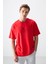 Fiesta Pamuklu Kalın Yumuşak Dokulu Oversize Fit Baskılı Erkek T-Shirt - 88374 1