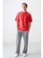Fiesta %100 Pamuk Kalın Yumuşak Dokulu Oversize Fit Basic Erkek T-Shirt - 88353 4