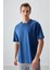 Parlament %100 Pamuk Kalın Yumuşak Dokulu Oversize Fit Basic Erkek T-Shirt - 88353 3