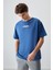 Parlament %100 Pamuk Kalın Yumuşak Dokulu Oversize Fit Baskılı Erkek T-Shirt - 88356 1