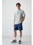 Taş %100 Pamuk Kalın Yumuşak Dokulu Oversize Fit Baskılı Erkek T-Shirt - 88360 3