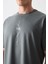 Haki Pamuklu Kalın Yumuşak Dokulu Oversize Fit Baskılı Erkek T-Shirt - 88373 3