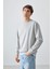 Taş Pamuk Yumuşak Dokulu Standart Fit Basic Erkek Sweatshirt - 88363 4