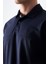 Lacivert Pamuklu Kalın Yumuşak Dokulu Polo Yaka Oversize Fit Basic Erkek T- Shirt - 88382 3