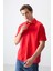 Fiesta Pamuklu Kalın Yumuşak Dokulu Polo Yaka Oversize Fit Basic Erkek T- Shirt - 88382 2