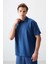 Parlament Pamuklu Kalın Yumuşak Dokulu Polo Yaka Oversize Fit Basic Erkek T- Shirt - 88382 1