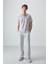 Taş Pamuklu Kalın Yumuşak Dokulu Polo Yaka Oversize Fit Basic Erkek T- Shirt - 88381 3