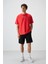 Fiesta Pamuklu Kalın Yüzeyi Dokulu Oversize Fit Baskılı Erkek T-Shirt - 88364 2