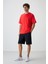 Fiesta - Lacivert Pamuklu Kalın Yumuşak Dokulu Oversize Fit Basic Erkek Şort Takım - 85249 4