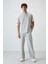 Taş Pamuklu Kalın Yüzeyi Dokulu Oversize Fit Baskılı Erkek T-Shirt - 88364 2