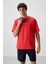 Fiesta Pamuklu Kalın Yüzeyi Dokulu Oversize Fit Baskılı Erkek T-Shirt - 88372 1