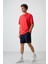 Fiesta Pamuklu Kalın Yüzeyi Dokulu Oversize Fit Baskılı Erkek T-Shirt - 88372 2