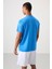 Saks Polyester Nefes Alan Dokulu İnce Esnek Standart Fit Erkek Performans T-Shirt - 88385 5