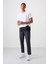 Beyaz Polyester Nefes Alan Dokulu İnce Esnek Standart Fit Erkek Performans T-Shirt - 88383 2