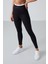 Siyah Polyester Esnek Standart Fit Performans Kadın Tayt Takım - 95333 4