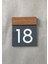 Wooden Serisi Minimal Kapı Numarası 3