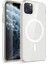 Appfube iPhone 11 Uyumlu App Kılıf Magsafe Şarj Özellikli Parlayan Simli Saydam Renkli Zore Allstar Kapak-Şe 1