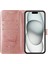 iPhone SE(2024)CÜZDAN Kılıfı Darbeye Dayanıklı Deri Telefon Kılıfı El Askılı-Pembe Altın (Yurt Dışından) 4