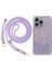iPhone 14 Pro Cep Telefonu Kılıfları Için Çift Renkli Gradyan Tpu+Askılı Akrilik Arka Kabuk-Pembe+Mor (Yurt Dışından) 1