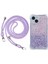 iPhone 13 Için Çift Renkli Gradyan Telefon Kılıfı Slim-Fit Tpu+Akrilik Askılı Cep Telefonu Kabuğu-Pembe+Mor (Yurt Dışından) 1