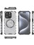 iPhone 15 Pro Için Manyetik Kılıf Petek Dokulu Tpu+Pc Düşmeyi Önleyici Telefon Kapağı-Şeffaf (Yurt Dışından) 5