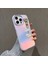 iPhone 12 Pro Max Kılıf Lazer Efektli Mat Pc+Tpu Telefon Kılıfı Kalp Fiyonklu Dekor-Mor (Yurt Dışından) 1