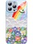 iPhone 15 Pro Kılıf Smile Gökkuşağı Desenli Darbeye Dayanıklı Tpu+Temperli Cam Arka Kapak-Mavi (Yurt Dışından) 1
