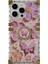 iPhone 15 Pro Max Için Çiçek Desenli Tpu+Pc Telefon Kılıfı Halkalı Kickstand-Pembe (Yurt Dışından) 1