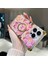 iPhone 15 Pro Max Için Çiçek Desenli Tpu+Pc Telefon Kılıfı Halkalı Kickstand-Pembe (Yurt Dışından) 3
