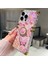 iPhone 15 Pro Max Için Çiçek Desenli Tpu+Pc Telefon Kılıfı Halkalı Kickstand-Pembe (Yurt Dışından) 4