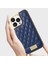 iPhone 13 Pro Kılıf Deri+Pc Kart Yuvaları Telefon Kapak Dikişi Eşkenar Dörtgen-Bej (Yurt Dışından) 2