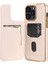 iPhone 13 Pro Kılıf Deri+Pc Kart Yuvaları Telefon Kapak Dikişi Eşkenar Dörtgen-Bej (Yurt Dışından) 3