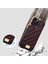 iPhone 13 Pro Kılıf Deri+Pc Kart Yuvaları Telefon Kapak Dikişi Eşkenar Dörtgen-Bej (Yurt Dışından) 5