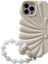 iPhone 13 Pro Kılıf Deniz Kabuğu Şekilli Parlak Tpu Telefon Kılıfı, Bileklik Zincirli-Bej (Yurt Dışından) 1