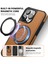 iPhone 13 Pro Max Kılıf Magsafe Deri+Pc+Tpu ile Uyumlu Kickstand Telefon Kılıfı-Kahverengi (Yurt Dışından) 4