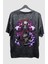 Oversize Black Clover Asta V4 Sırt Baskılı Yıkamalı T-Shirt, Anime Baskılı Eskitme Tişört 2