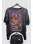 Oversize Luffy Ace Sabo Sırt Baskılı Yıkamalı T-Shirt, Unisex Anime Baskılı Vintage Tişört 1